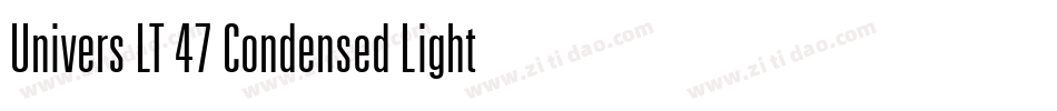 Univers LT 47 Condensed Light Oblique字体转换